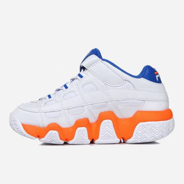 Tênis Fila Menina Branco/Laranja - Fila Barricade Xt 97 Low Kd En Portugal,NISZ-96475